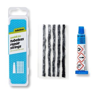 Zestaw naprawczy do opon tubeless WELDTITE TUBELESS REPAIR STRINGS (5 wkładów + Klej) (NEW)