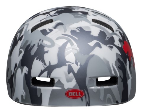 Kask dziecięcy BELL LIL RIPPER matte gray silver camosaurus roz. S (48-55 cm) (NEW). Kask dziecięcy BELL LIL RIPPER matte gray silver camosaurus roz. S (48-55 cm) (NEW).