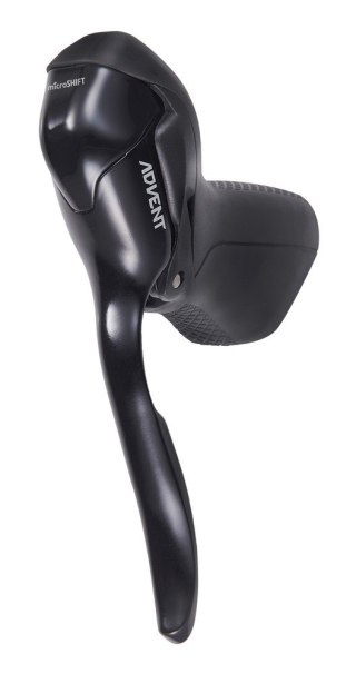 Klamkomanetka MICROSHIFT ADVENT, Lewa, 1.rzędowa, Niekompatybilna z Shimano, Dual Control, Z Dźwignią Hamulca Tylko, Czarna (NEW
