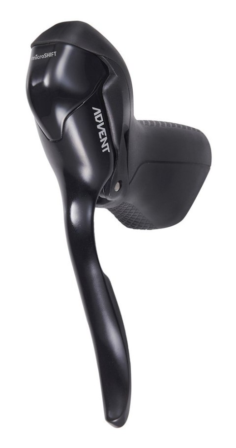 Klamkomanetka MICROSHIFT ADVENT, Lewa, 1.rzędowa, Niekompatybilna z Shimano, Dual Control, Z Dźwignią Hamulca Tylko, Czarna (NEW
