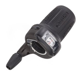 Manetka MICROSHIFT INTER 3, Prawa, 3.rzędowa, Kompatybilna z Shimano, Twist Shifter, Optyczny Wskaźnik Przełożeń (NEW)