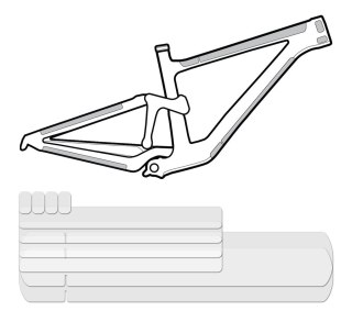 Osłona na ramę LIZARDSKINS CLEAR Protective Frame Wrap - Frame Kit przezroczysta połysk (NEW 2025)