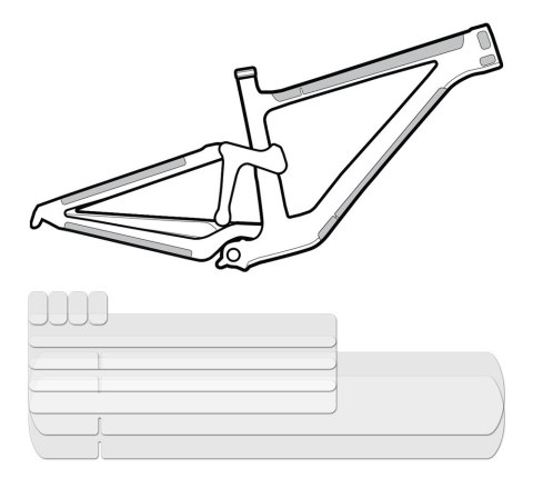 Osłona na ramę LIZARDSKINS CLEAR Protective Frame Wrap - Frame Kit przezroczysta połysk (NEW 2025)