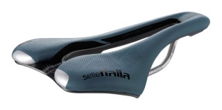 Siodło SELLE ITALIA SLR BOOST GRAVEL TI316 SUPERFLOW S (id match - S3), 204g, Niebieskie (NEW)