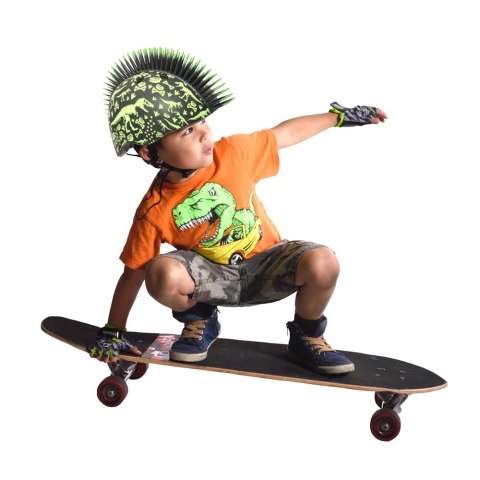 Kask dziecięcy juniorski RASKULLZ T-REX BONEZ MOHAWK black roz. S CHILD FS 5+ (50-54 cm) (NEW)