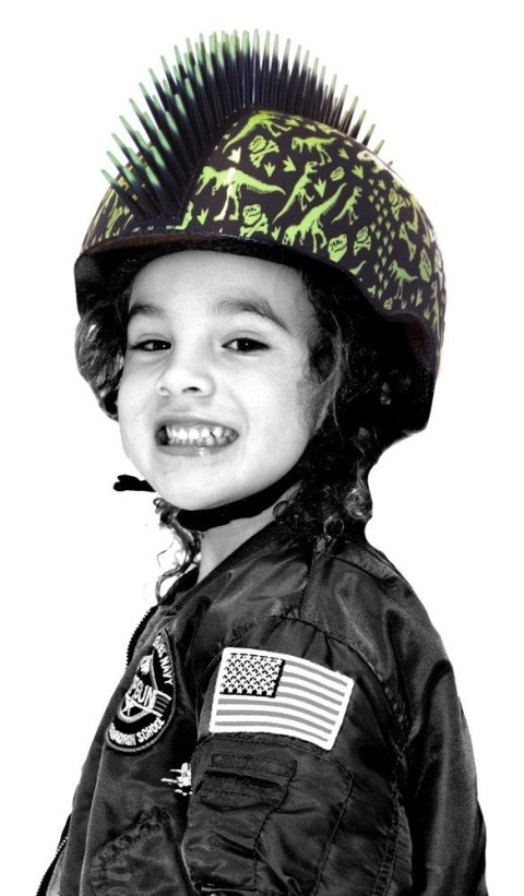 Kask dziecięcy juniorski RASKULLZ T-REX BONEZ MOHAWK black roz. S CHILD FS 5+ (50-54 cm) (NEW)