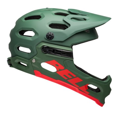 Kask full face BELL SUPER 3R MIPS matte dark green infrared roz. M (55-59 cm) (NEW). Kask full face BELL SUPER 3R MIPS matte dark green infrared roz. M (55-59 cm) (NEW).