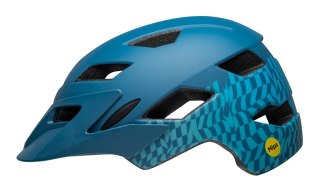 Kask juniorski BELL SIDETRACK INTEGRATED MIPS wavy checks matte blue roz. Uniwersalny (50-57 cm) (NEW).
