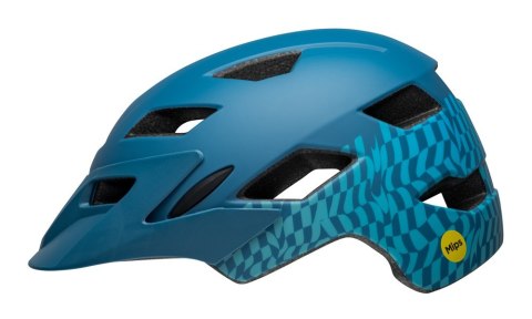 Kask juniorski BELL SIDETRACK wavy checks matte blue roz. Uniwersalny (50-57 cm) (NEW) Kask juniorski BELL SIDETRACK wavy checks matte blue roz. Uniwersalny (50-57 cm) (NEW)