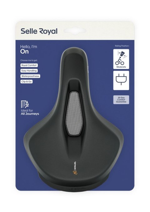 Siodło SELLEROYAL ON OPEN MODERATE 60st. żelowe, ergonomiczny kanał, unisex, 531g (NEW)