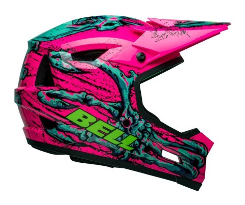 Kask full face BELL SANCTION 2 DLX MIPS bonehead gloss pink turquoise roz. L (57-59 cm) (NEW) (LIMITED EDITION) Kask full face BELL SANCTION 2 DLX MIPS bonehead gloss pink turquoise roz. L (57-59 cm) (NEW) (LIMITED EDITION)