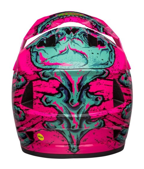 Kask full face BELL SANCTION 2 DLX MIPS bonehead gloss pink turquoise roz. L (57-59 cm) (NEW) (LIMITED EDITION) Kask full face BELL SANCTION 2 DLX MIPS bonehead gloss pink turquoise roz. L (57-59 cm) (NEW) (LIMITED EDITION)