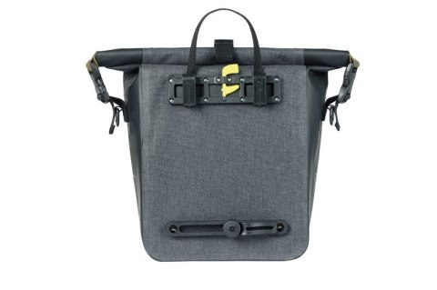 Sakwa pojedyncza BASIL NAVIGATOR STORM SINGLE PANNIER BAG M 12-15 L, Hook On System, wodoodporna, grey black (NEW)