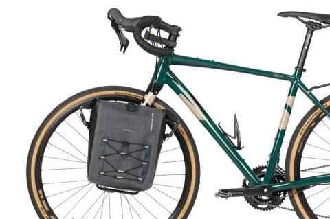 Sakwa pojedyncza BASIL NAVIGATOR STORM SINGLE PANNIER BAG M 12-15 L, Hook On System, wodoodporna, grey black (NEW)