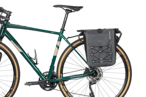 Sakwa pojedyncza BASIL NAVIGATOR STORM SINGLE PANNIER BAG M 12-15 L, Hook On System, wodoodporna, grey black (NEW)