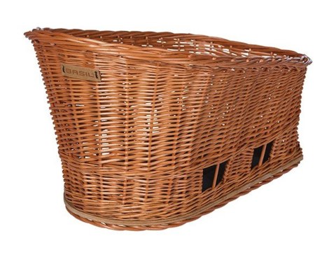 Kosz na tylny bagażnik BASIL PASJA dla zwierząt MIK 50cm, MIK System (ready to go) wiklinowy natural (NEW)