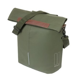 Sakwa Miejska Pojedyncza BASIL CITY BICYCLE SHOPPER 14-16L, Hook-On System, moss green (NEW)