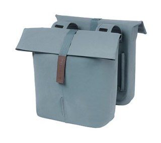 Sakwa miejska podwójna BASIL CITY DOUBLE PANNIER BAG 28-32L, Universal Bridge System, graphite blue (NEW)