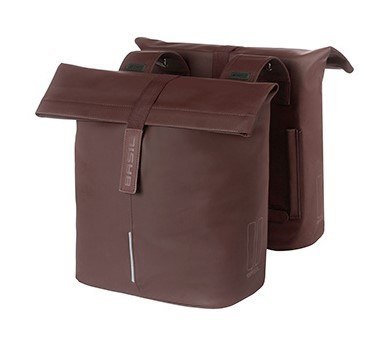 Sakwa miejska podwójna BASIL CITY DOUBLE PANNIER BAG 28-32L, Universal Bridge System, roasted brown (NEW)