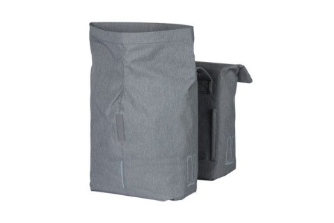 Sakwa miejska podwójna BASIL CITY DOUBLE PANNIER BAG 28-32L, Universal Bridge System, wodoodporna grey melee (NEW)