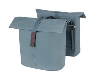 Sakwa miejska podwójna BASIL CITY DOUBLE PANNIER BAG MIK 28-32L, MIK System (ready to go), graphite blue (DWZ)