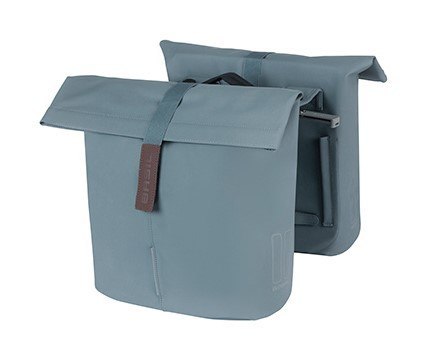 Sakwa miejska podwójna BASIL CITY DOUBLE PANNIER BAG MIK 28-32L, MIK System (ready to go), graphite blue (DWZ)