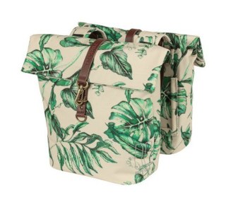 Sakwa miejska podwójna BASIL EVER-GREEN DOUBLE PANNIER BAG 28-32L, Universal Bridge System, wodoodporna sandshell beige (NEW)
