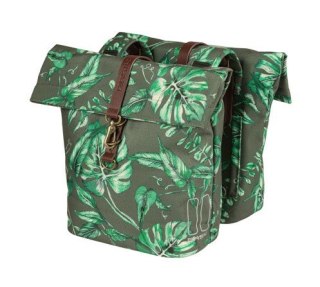 Sakwa miejska podwójna BASIL EVER-GREEN DOUBLE PANNIER BAG 28-32L, Universal Bridge System, wodoodporna thyme green (NEW)