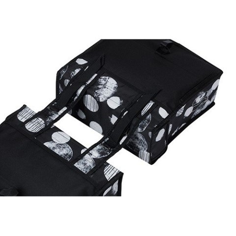 Sakwa miejska podwójna BASIL MARA XL SPHERE 35L, Universal Bridge System, wodoodporna black grey (NEW)