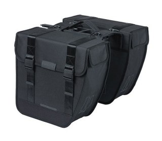 Sakwa miejska podwójna BASIL TOUR DOUBLE PANNIER BAG MIK 28L, MIK System (ready to go) wodoodporna black (NEW)