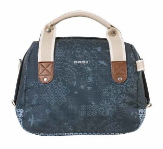 Sakwa miejska pojedyncza BASIL BOHEME CITY KF 8L, wodoodporny poliester, indigo blue (bez płytki mocującej) (NEW)