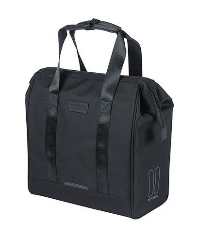 Sakwa miejska pojedyncza BASIL GRAND BICYCLE SHOPPER 23L, Hook On System, wodoodporna black (NEW)