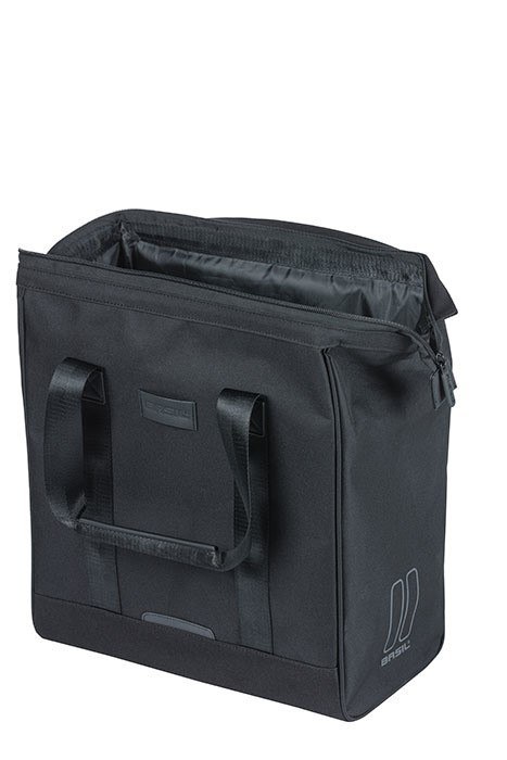 Sakwa miejska pojedyncza BASIL GRAND BICYCLE SHOPPER 23L, Hook On System, wodoodporna black (NEW)