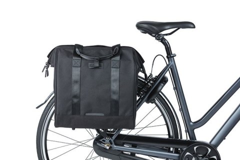 Sakwa miejska pojedyncza BASIL GRAND BICYCLE SHOPPER 23L, Hook On System, wodoodporna black (NEW)
