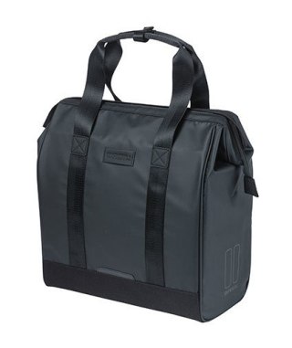 Sakwa miejska pojedyncza BASIL GRAND TARPAULIN BICYCLE SHOPPER 23L, Hook On System, wodoodporna black (NEW)