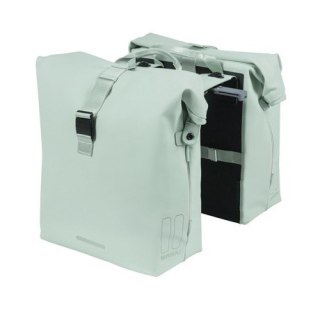 Sakwa podwójna BASIL SOHO DOUBLE PANNIER BAG NORDLICHT MIK, MIK System (ready to go) 41L 100% wodoodporna pastel green oświetlen