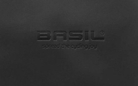 Sakwa podwówjna BASIL SOHO DOUBLE PANNIER BAG NORDLICHT Universal Bridge System 41L, 100% wodoodporna night black oświetlenie No
