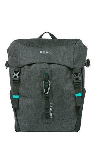 Sakwa pojedyncza BASIL DISCOVERY 365D SINGLE PANNIER BAG L 20L, Hook On System, wodoodporna black melee (NEW)