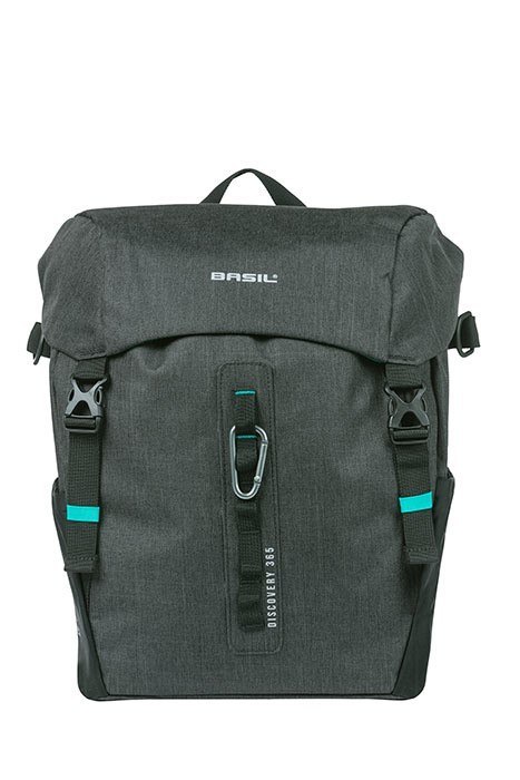 Sakwa pojedyncza BASIL DISCOVERY 365D SINGLE PANNIER BAG L 20L, Hook On System, wodoodporna black melee (NEW)