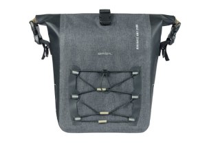 Sakwa pojedyncza BASIL NAVIGATOR STORM SINGLE PANNIER BAG MIK SIDE M 12-15 L, MIK System (ready to go) wodoodporna grey black (
