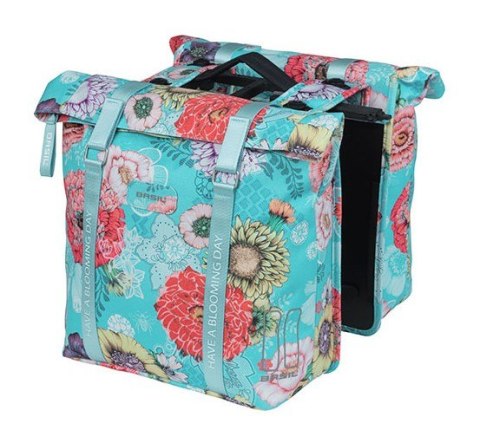 Torba na bagażnik BASIL BLOOM FIELD DOUBLE PANNIER BAG MIK 28-35L, MIK System (ready to go) sky blue (NEW)