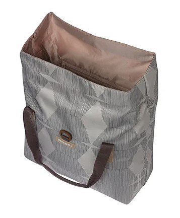 Torba na bagażnik BASIL ELEGANCE BICYCLE SHOPPER 20-26L Hook On System, wodoodporna chateau taupe (NEW)