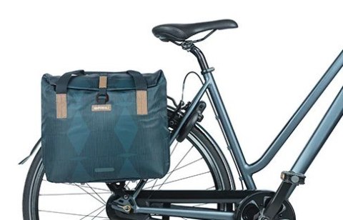 Torba na bagażnik BASIL ELEGANCE BICYCLE SHOPPER 20-26L Hook On System, wodoodporna estate blue (NEW)