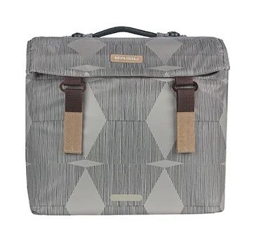 Torba na bagażnik BASIL ELEGANCE DOUBLE PANNIER BAG MIK 40-49L, MIK System (ready to go) wodoodporna chateau taupe (NEW)