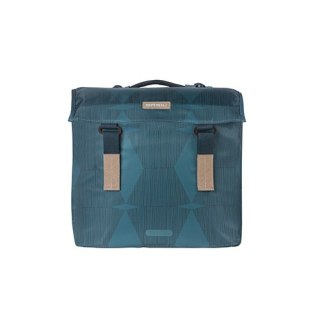 Torba na bagażnik BASIL ELEGANCE DOUBLE PANNIER BAG MIK 40-49L, MIK System (ready to go) wodoodporna estate blue (NEW)