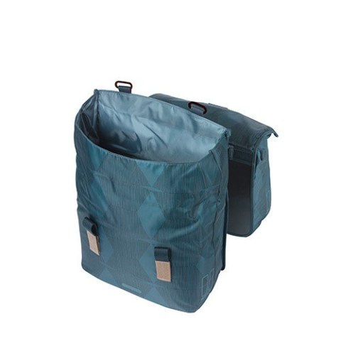Torba na bagażnik BASIL ELEGANCE DOUBLE PANNIER BAG MIK 40-49L, MIK System (ready to go) wodoodporna estate blue (NEW)