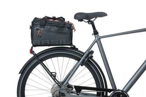 Torba na bagażnik BASIL MILES TARPAULIN TRUNKBAG 7L, 100% wodoodporna black orange (NEW)