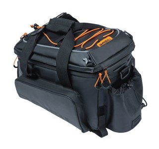 Torba na bagażnik BASIL MILES TARPAULIN TRUNKBAG XL PRO 9-36L, 100% wodoodporna black orange (bez płytki mocującej) (NEW)