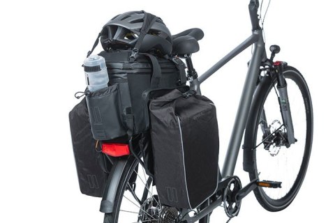 Torba na bagażnik BASIL MILES TARPAULIN TRUNKBAG XL PRO 9-36L, 100% wodoodporna black orange (bez płytki mocującej) (NEW)