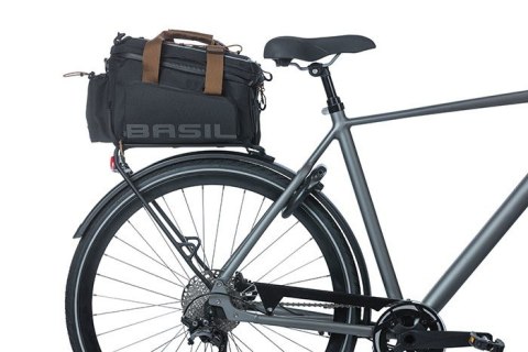 Torba na bagażnik BASIL MILES TARPAULIN TRUNKBAG XL PRO 9-36L, 100% wodoodporna black slate (bez płytki mocującej) (NEW)